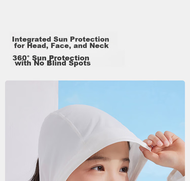 JD Jingzao [Cloud Sense Sunscreen] Children's Sun Protection Clothing Girls Boys 2024 Summer UV Protection Gray 150/72 10