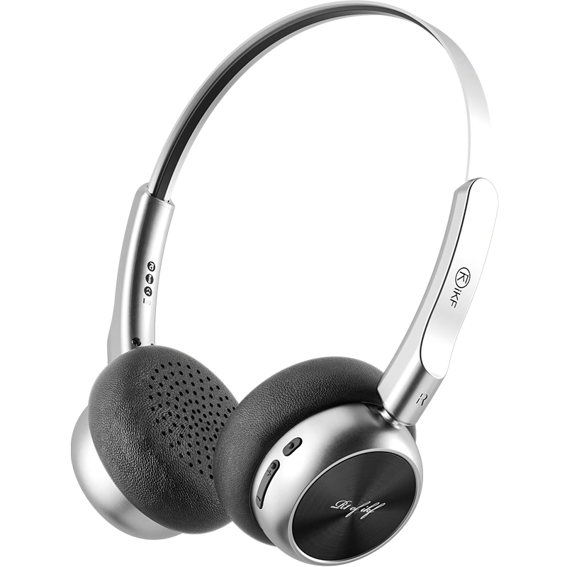 IKF R1 Retro Over-Ear Wireless Bluetooth Headphones Fashion Digital High-Quality Metal Millennium Y2K Influencer Celebrity Melad Small Head Space Black