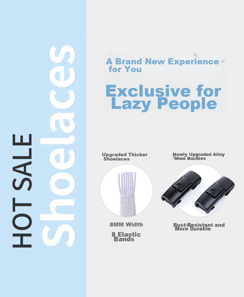 FOOTOPPO Lazy Shoelaces White Sneakers Casual Shoes Sports Shoelace Buckles Men No-Tie Shoelaces Adult No-Buckle Lazy Shoelace Clips Women 4