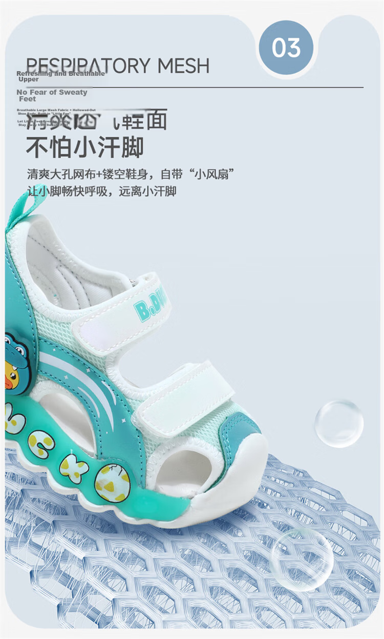 B.Duck Girls' Sandals, Summer Shiny Colorful Light-Up Shoes, Baby Closed-Toe Beach Shoes, 5017 Pink, Size 28 10