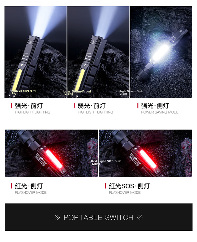 SupFire G19 Multifunctional Work Light with Magnet, Automotive Repair, Machine Tool Inspection, High Brightness Headlamp, Emergency Flashlight 5