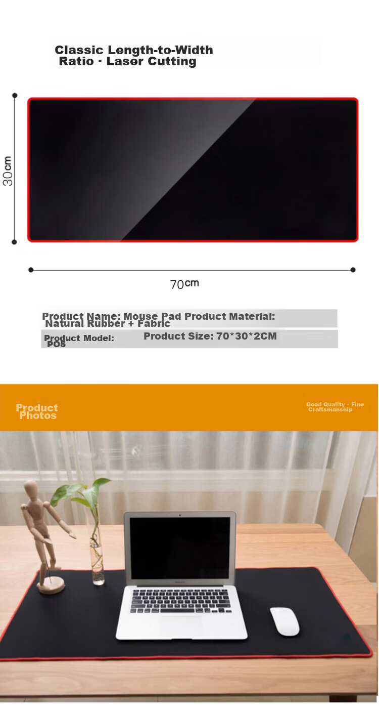 Lingshe Mouse Pad, 800*300*2 Extra Large Thick Office And Gaming Mouse Pad, Student Computer Desk Mat, Precision Edge Locking, G-05 Que Ling 6