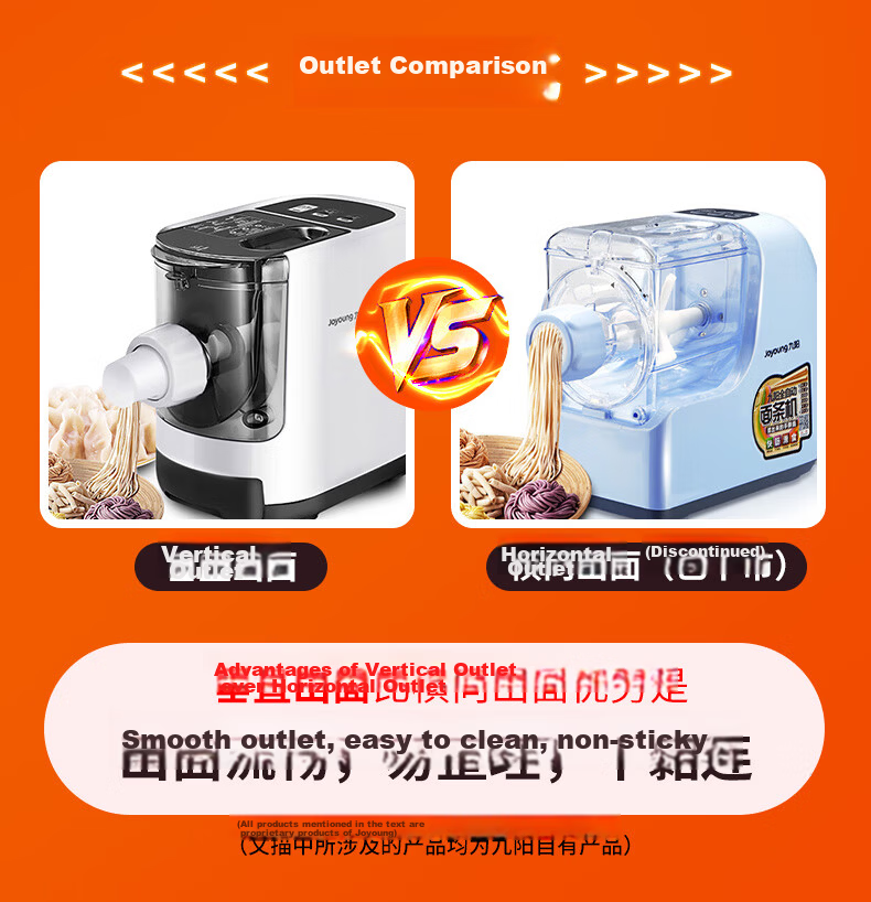Joyoung Small Automatic Drip Noodle Maker, 1-5 Person Fully Automatic Pasta Machine, Home Electric Multifunctional Dough Maker L6 2