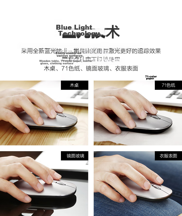 Lenovo Xiaoxin M2 Bluetooth Mouse, Wireless Mouse, Rechargeable Long Battery Life, Quiet And Portable, Skin-Like Comfortable Office Mouse, Laptop Tablet Mouse M2-BT Pink 6
