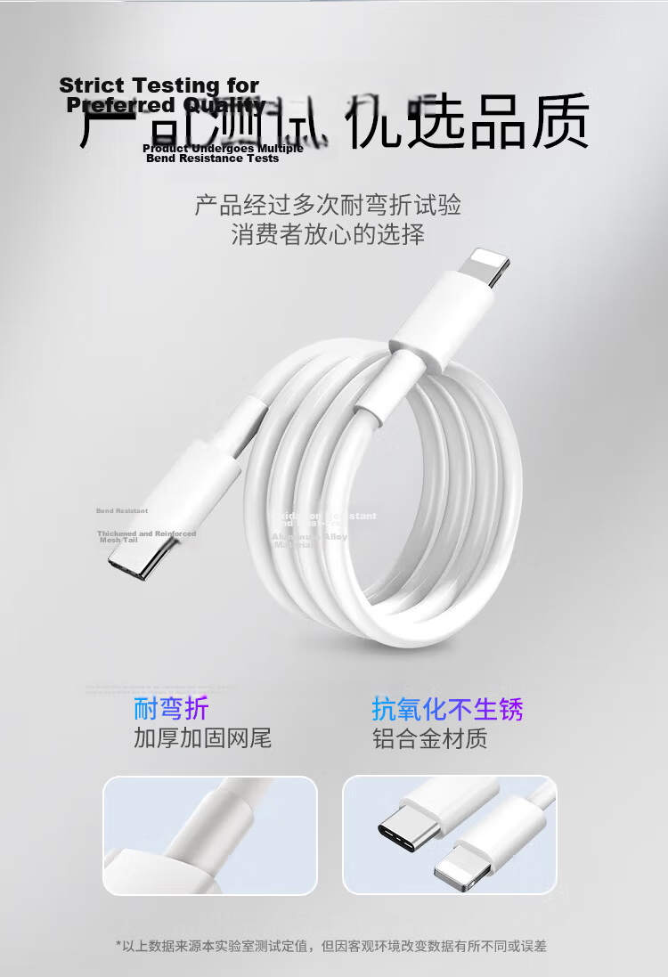 Kewo [Hot Sale 1 Million+] PD20/30W Fast Charging Type-C to Lightning Cable for Apple iPhone 14/13/12 Original 10