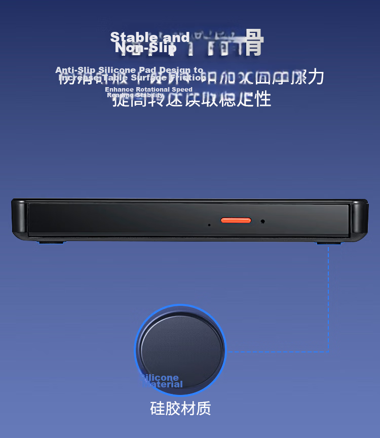 Lenovo 8x External Optical Drive, DVD External Burner, Portable Optical Drive, External Optical Drive, Laptop Portable External Read And Write All-In Black, DB75-Max 12