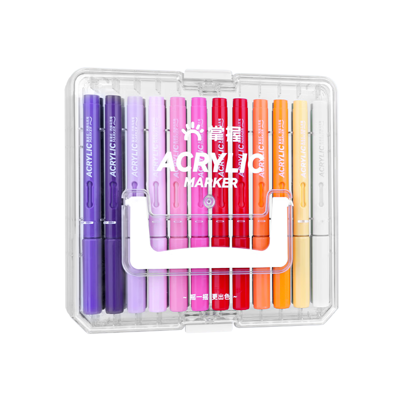 Master Back-to-School Stationery 60-Color Liquid Acrylic Marker Soft Tip Smart Ink Control Layerable Watercolor Pen Large Capacity High Coverage Brush Handwritten Report Doodle Marker