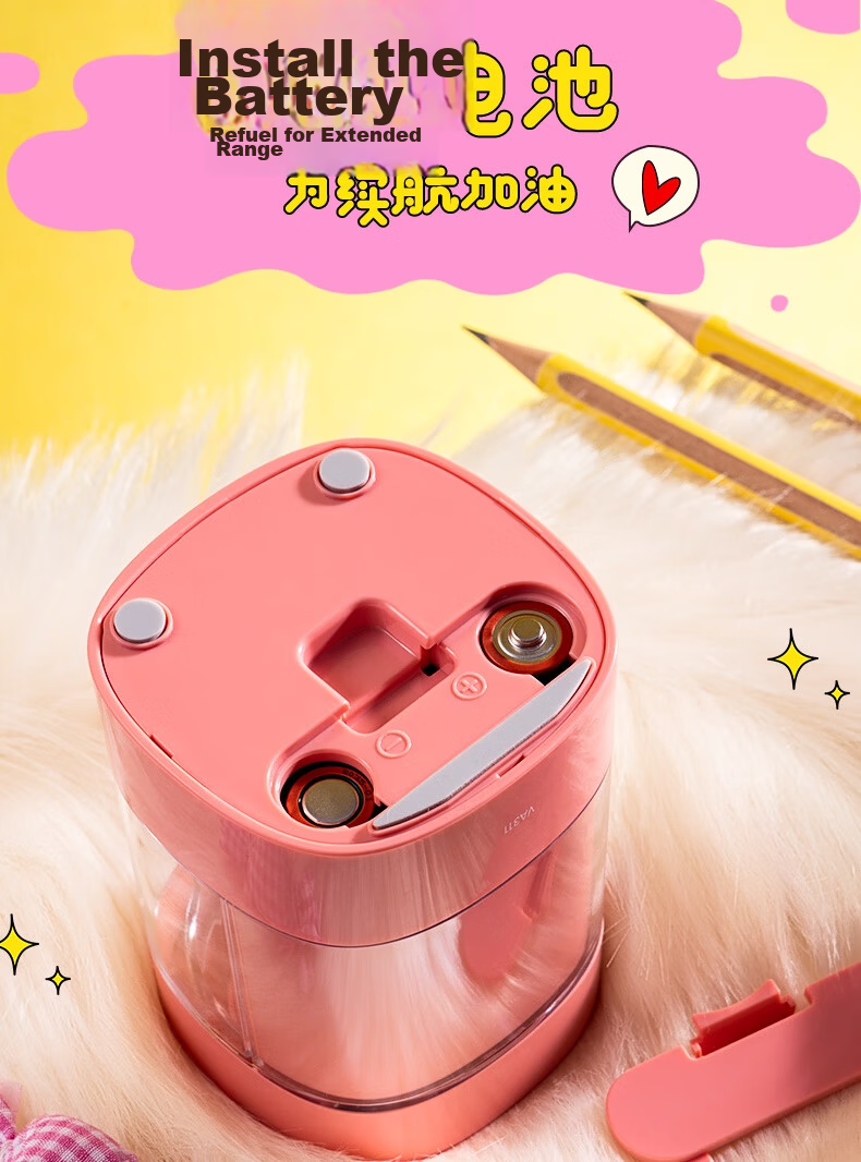 Deli Labor-Saving Electric Pencil Sharpener, Push-Button Semi-Automatic Electric Pencil Sharpener, Pencil Sharpener, Pencil Sharpener, Student Stationery, Exam, Children's Birthday Gift, Graduation Present for Boys And Girls 9