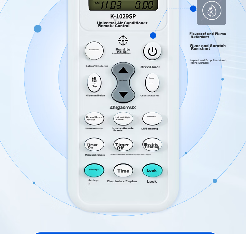 Dongpuli Compatible with Chigo Air Conditioner CHIGO Universal Remote Control for Wall-Mounted Units, JT-03 JG-01 JA-01 JG-03 No Setup Required 14