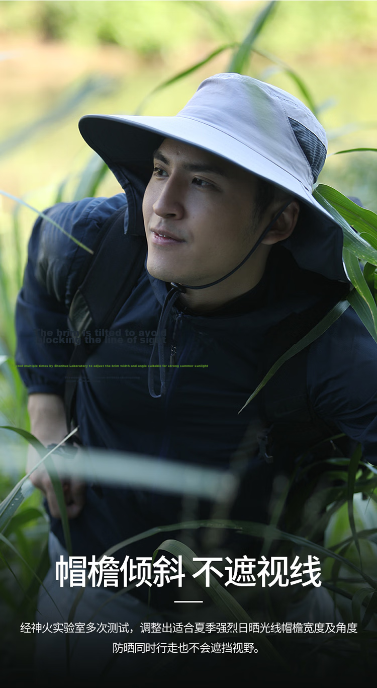 SupFire Outdoor Sunshade Hat Summer Sun Protection Hat with Detachable Face Mask for Men and Women Cycling Fishing 08 8