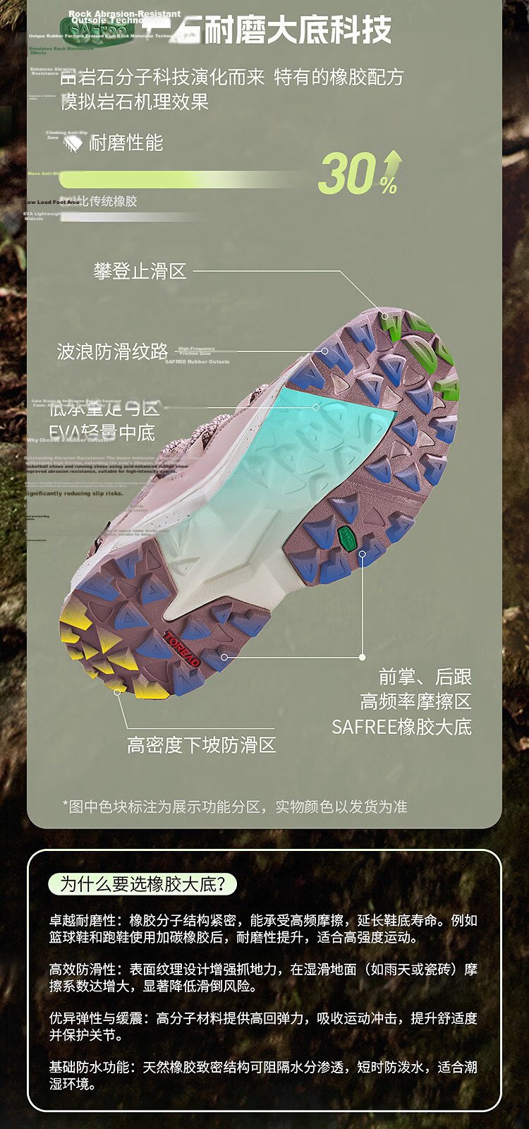TOREAD [Yuexing] Children's Sports Shoes Boys and Girls Big Kids Spring Summer Bread Toe Hiking Shoes Light Green Gray Size 34 4