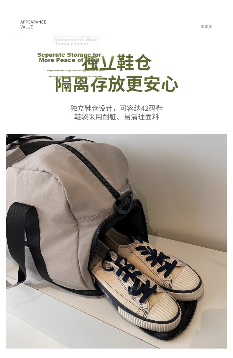 40,000 KM Travel Bag Large Capacity Expandable Luggage Sleeve Maternity Gym Handheld Crossbody Bag for Men and Women 4