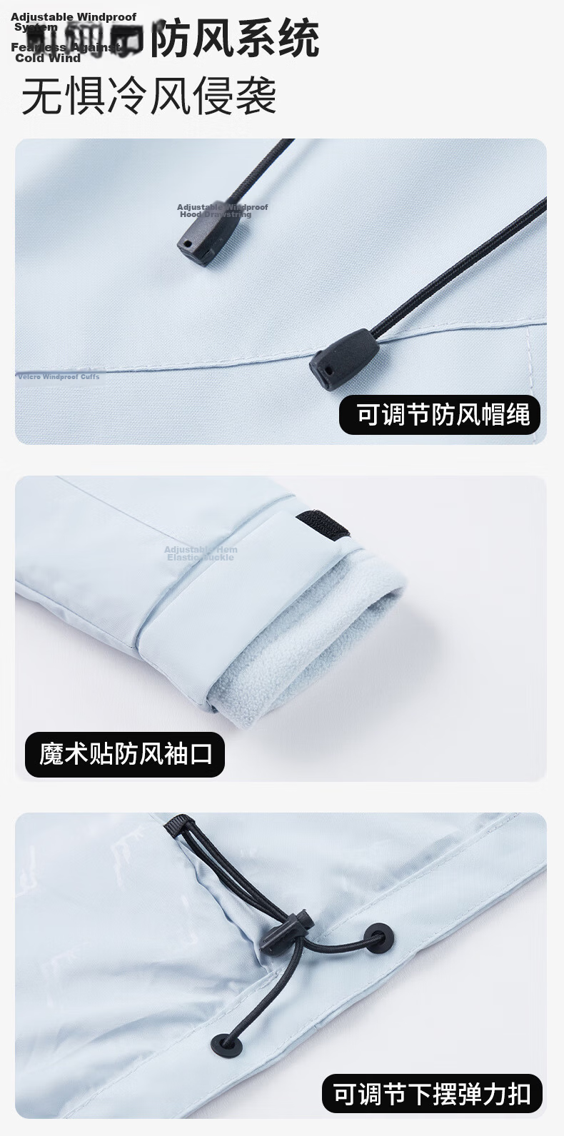JEEP SPIRIT 2025 New Men's Outdoor Three-Protection Graphene Warm Jacket 26188 Moonlight Blue XL 7