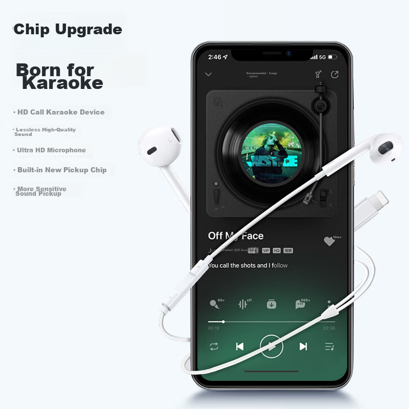 WITGOER 2026 New Wired Lightning Earphones for Apple iPhone 13/14/12/11/Pro Max and iPad Tablet Gaming 9