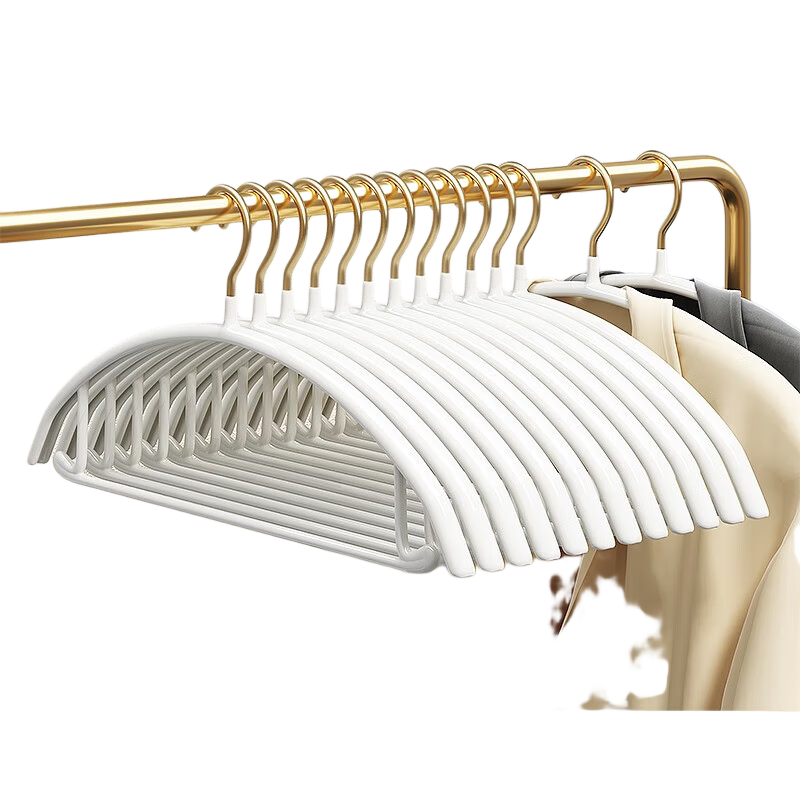 Fan Ye Light Luxury Clothes Hangers 10-Pack Thickened and Widened Non-Slip No-Trace Household Wardrobe Storage Clothes Drying Hangers Reinforced