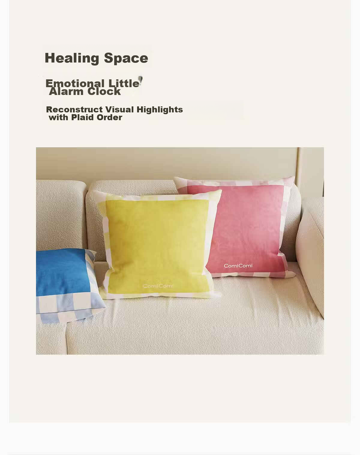 COMICOMI Sofa Cushion Luxury Living Room Pillow with Removable Cover and Insert 45x45cm 4