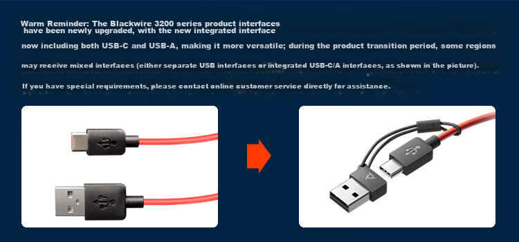 PLANTRONICS C3310 Headset Call Center Customer Service Noise-Cancelling Earphone (TYPE-C/A Interface) for Computer 1