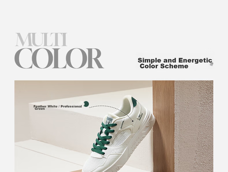 361° Men's Sports Shoes, Soda Autumn Mesh Breathable Lightweight White Sneakers, Men's Shoes 672516626-4 5