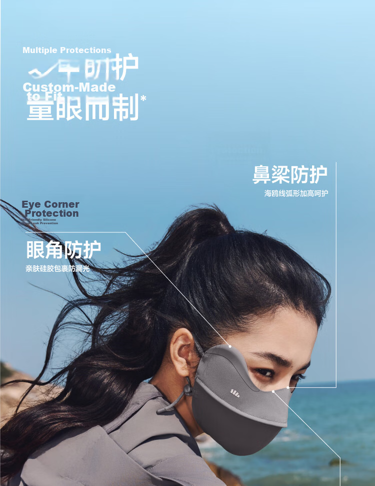 Beneunder Anti-UV Sun Protection Face Mask for Women Full Face Shield Medical Sunscreen Summer Cycling MP831 16