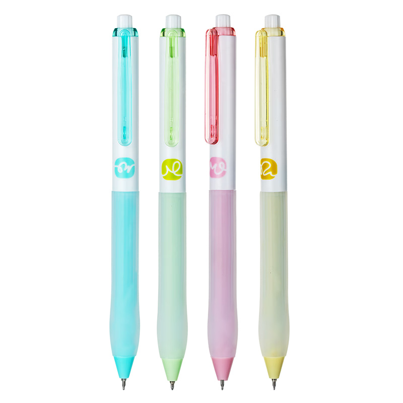 Comix EB51 Subject Light Sound Neutral Pen 4-Pack Double Ball ST Tip Quick-Dry 0.5mm Black