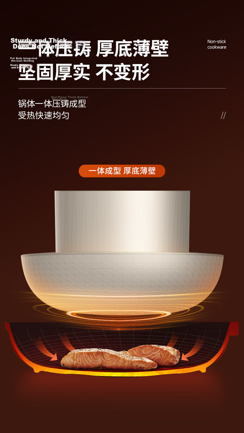 ASD Non-Stick Flat Frying Pan Maifan Stone Coating Multi-Functional Steak and Stir-Fry Pan 28cm Induction Cooker Compatible S11 20