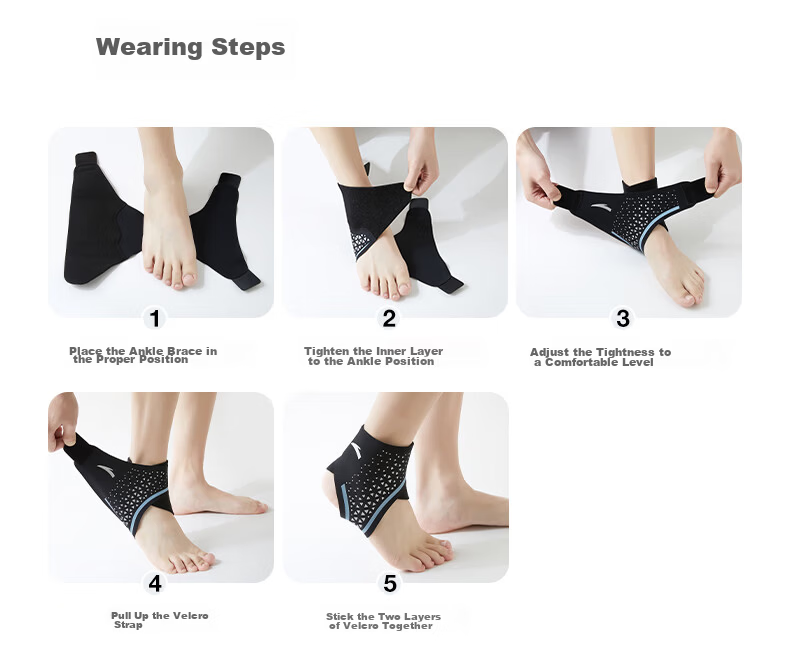 ANTA Ankle Support Brace Ultra-Thin Sports Ankle Protector for Sprain Prevention Unisex Basketball Running Joint Stabilizer Gray White 18