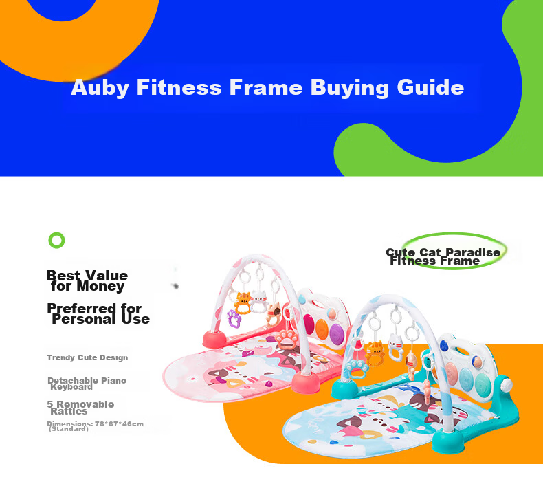 Auby Newborn Gift Box Infant Toy Active Little Monkey Gym Baby Foot Piano Meeting Gift Full Moon 24