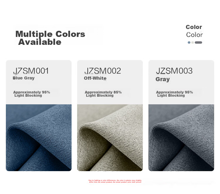 JD Jingzao No-Drill Blackout Curtain Set for Bedroom, Full Coverage, Blue-Grey, 1.8x2.5m, 2 Pieces 12