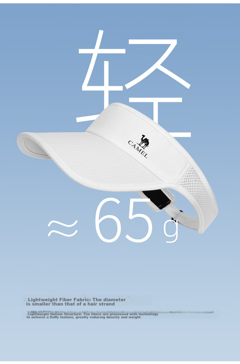 CAMEL Outdoor Sun Protection Hat, Visor Cap for Women, Lightweight Running Sports Hat, Korean Style Versatile Sun Visor Cap, Trendy 6