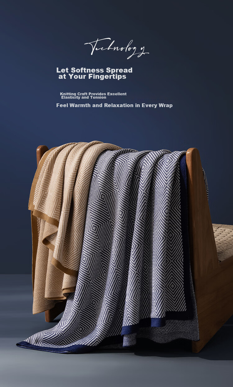 JD Jingzao Starlink Aviation Blanket Four Seasons Office Airplane First Class Cover Nap Blanket Blue 1.5x2.0m 6