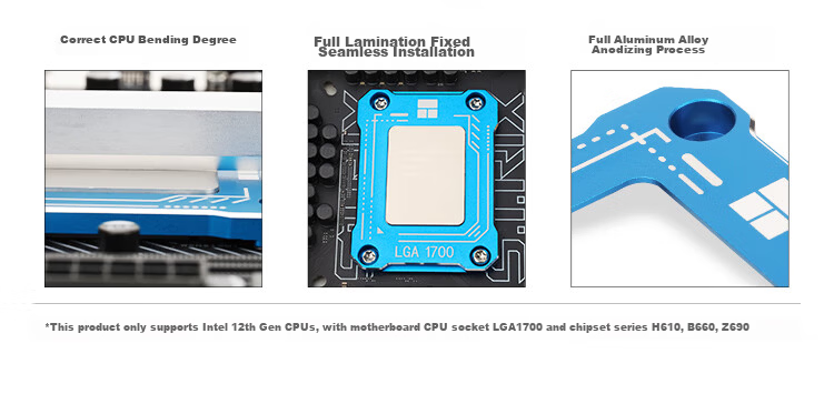 Thermalright LGA17XX-BCF BLUE Intel 12th 13th Gen CPU Bending Correction Anti-Bend Bracket Full Aluminum Alloy with TF7 2G Cooling Accessory 3