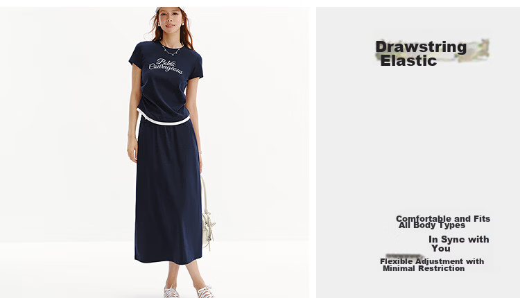 Semir Summer Women's Set Letter Print Crop T-Shirt and Long Skirt Two-Piece Outfit 2026 101326117004 11