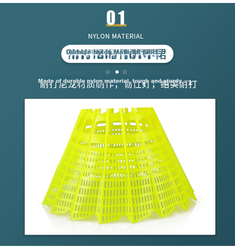 KAWASAKI Plastic Nylon Durable Stable Training Shuttlecocks N11 Pack of 6 3