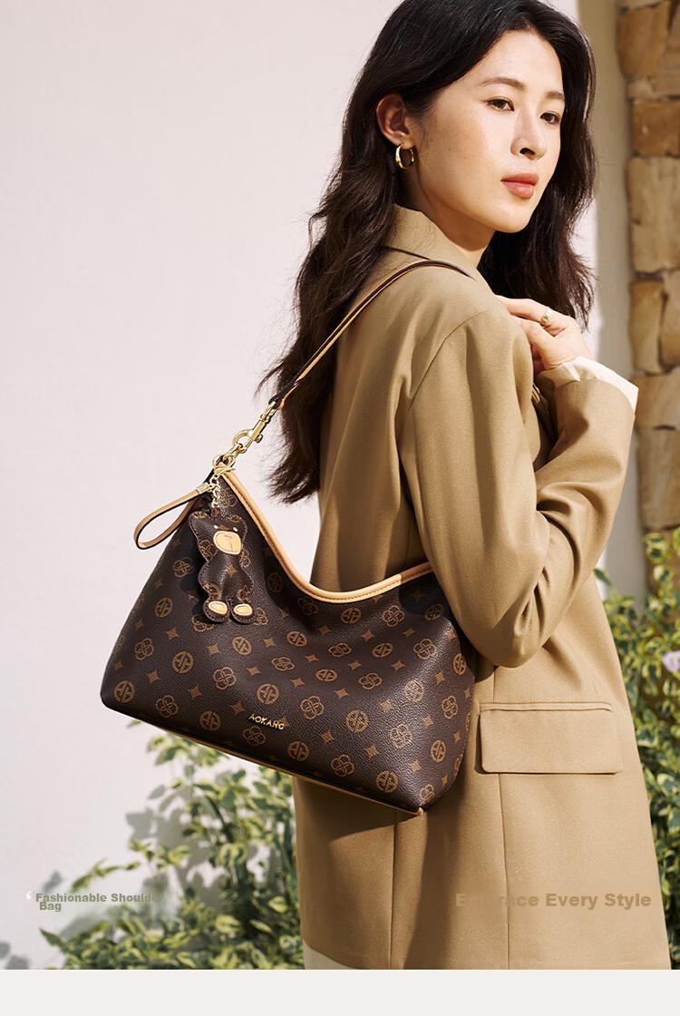 Aokang Women's Bag 2026 New HOBO Underarm Bag Luxury Crossbody Shoulder Bag Birthday Gift for Girlfriend Wife 2