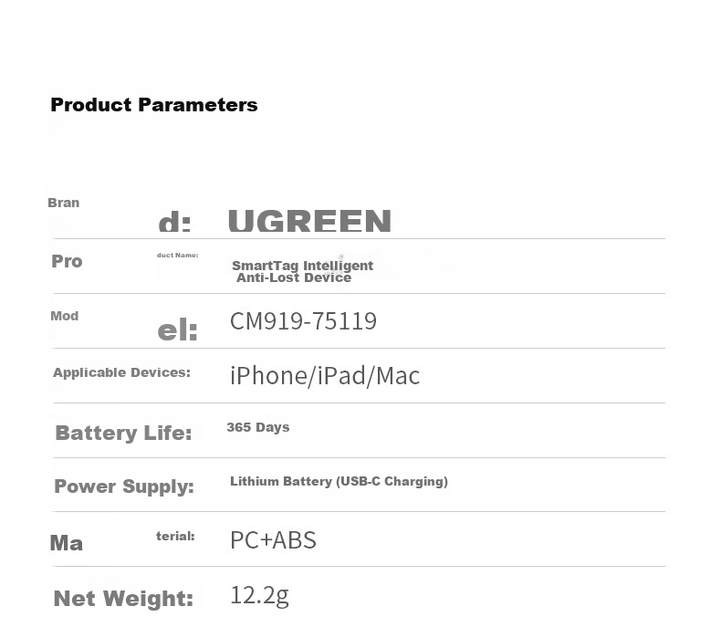 UGREEN [Free Shipping] Tag Tracker Anti-Loss Device, Precise Finding FindMy Certified Rechargeable, Suitable for Apple IPhone 18 Air Phones, Luggage, Keys, Backpack Anti-Loss 33
