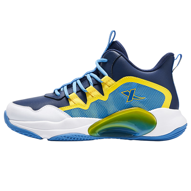 XTEP Kids Youth School Basketball Shoes Deep Blue/Mango Yellow Size 36