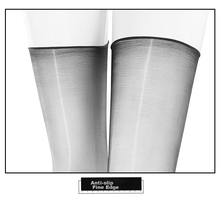 LangSha Silk Stockings for Women, Long Tube Horse Oil Socks, Sexy Intimate Shiny Thigh Socks, Ultra-Thin Black Silk Seamless Over-Knee Stockings 24