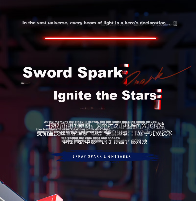 LIVING STONES 2026 Flame Sword Laser Spark Light Saber Flint Glowing Sword Kids Toy Boys Birthday Gift 5