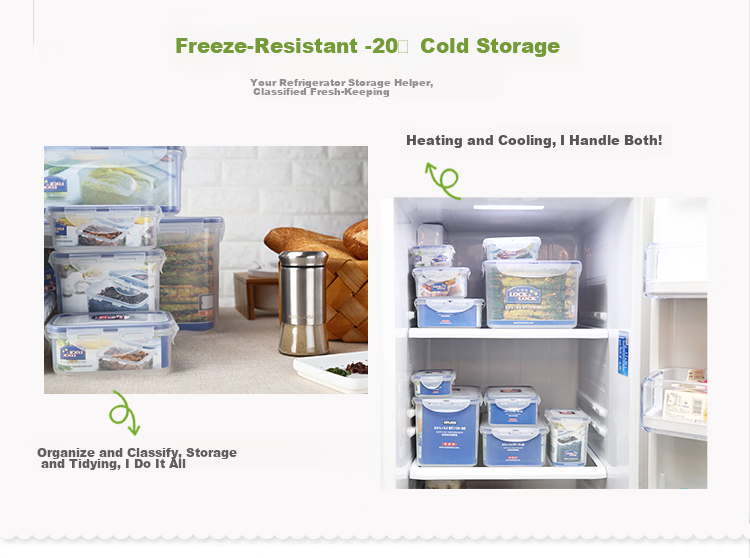 LOCK&LOCK Plastic Sealed Food Storage Containers Set, Kitchen Freezer Food Preservation Storage Box, 7-Piece Set 6