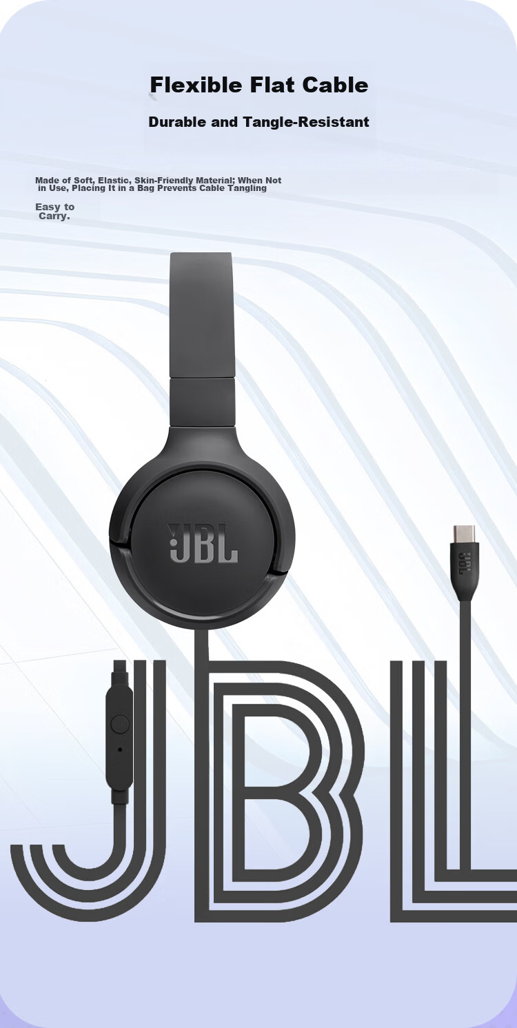 JBL TUNE520C Upgraded Wired Over-Ear Headphones with Type-C, Hi-Res Certified, In-Line Mic and Remote, Black 15