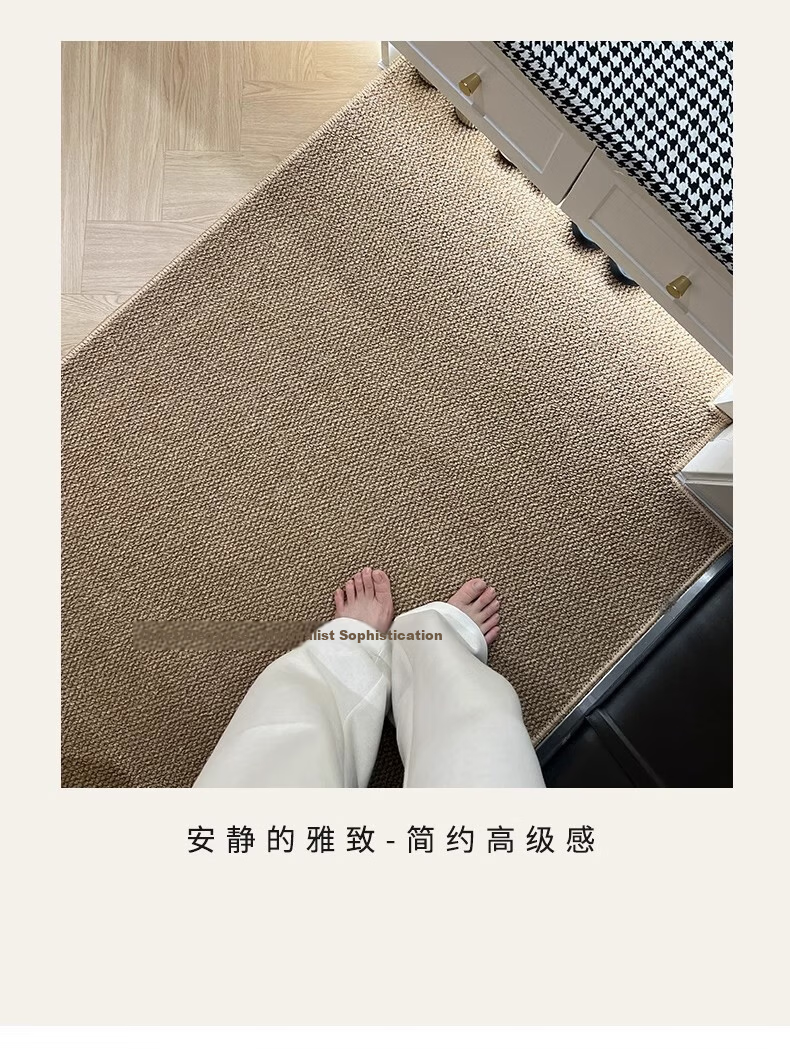 BULULOM Entrance Door Mat Sisal Imitation Carpet Door Mat Foot Mat Camel Yellow - Sisal Imitation - Cotton Back 50*80cm 3