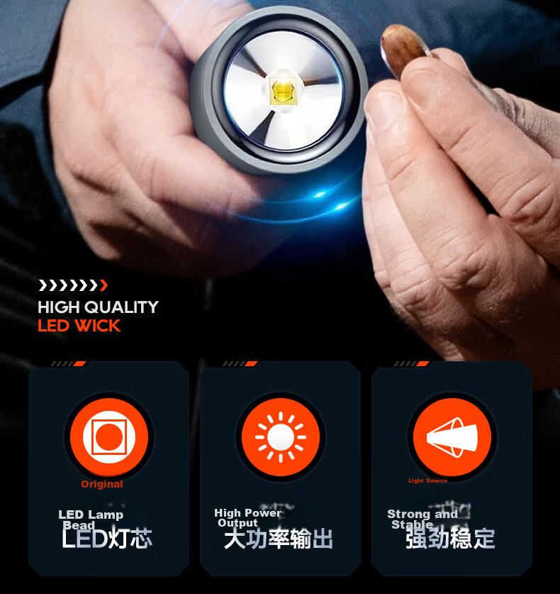 PHILIPS High Brightness Flashlight Portable Mini Tactical Outdoor Emergency Light 11