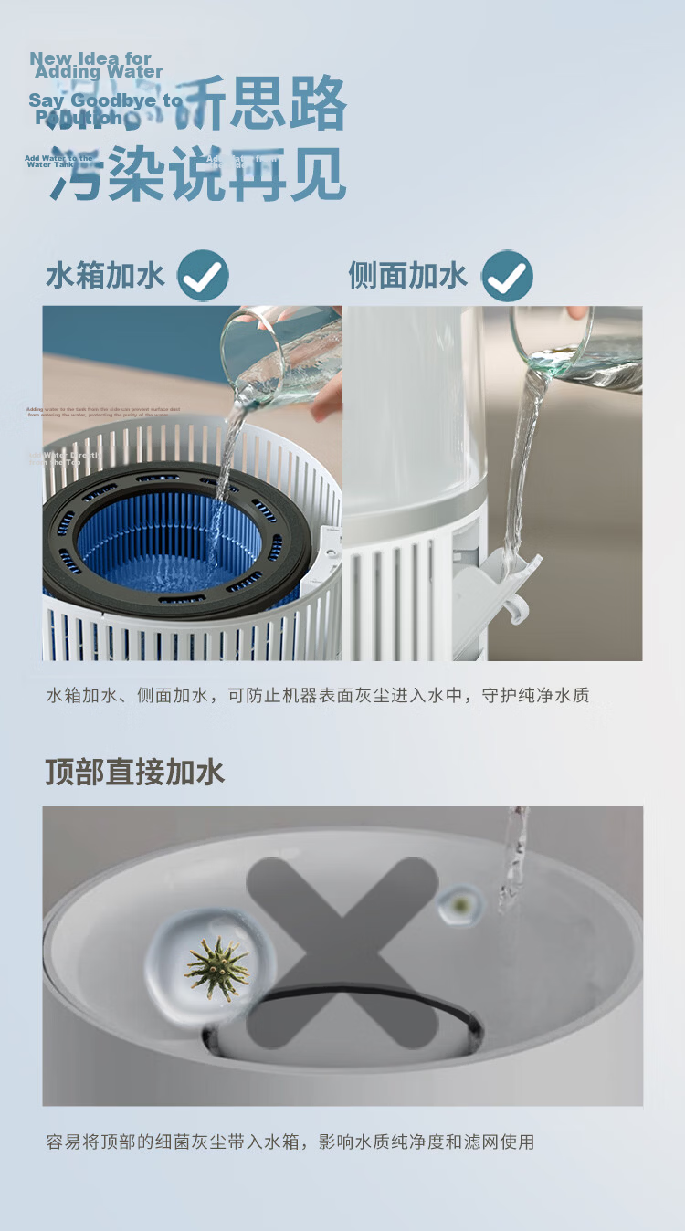 PHILIPS Humidifier for Home Bedroom, Mother And Baby Use, Quiet, Antibacterial, No Mist, Air Conditioner Humidifier, for Rhinitis, Pregnant Women, Infants, Desktop Large Capacity HU5710/13 Gift 15