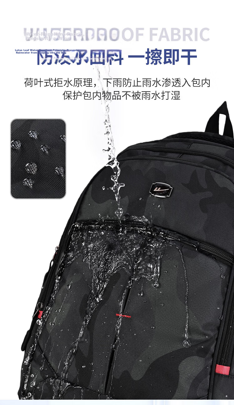 Warrior Large Capacity Backpack for Boys Middle School High School Students 2026 New Student Travel Laptop Bag 8