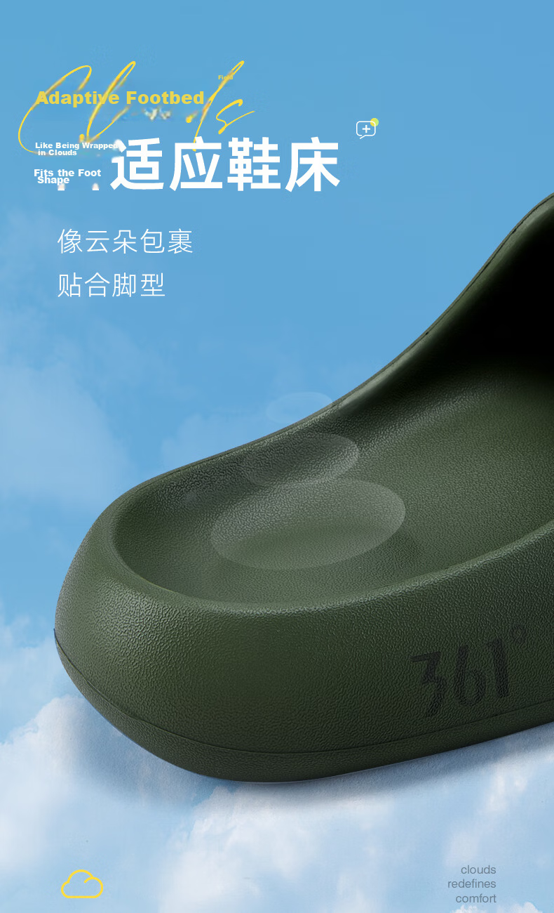 361° Cloud Thick Sole Slippers Women Non-Slip Soft Indoor Home Casual Flat Sandals Women's Slide Sandals 17