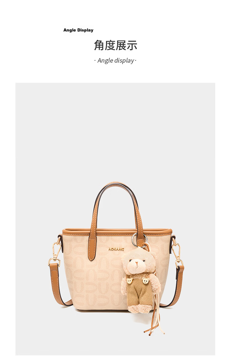 Aokang [Celebrity Style] Women's New Handheld Bucket Bag Fashion Crossbody Bag Birthday Gift for Girlfriend Wife 21