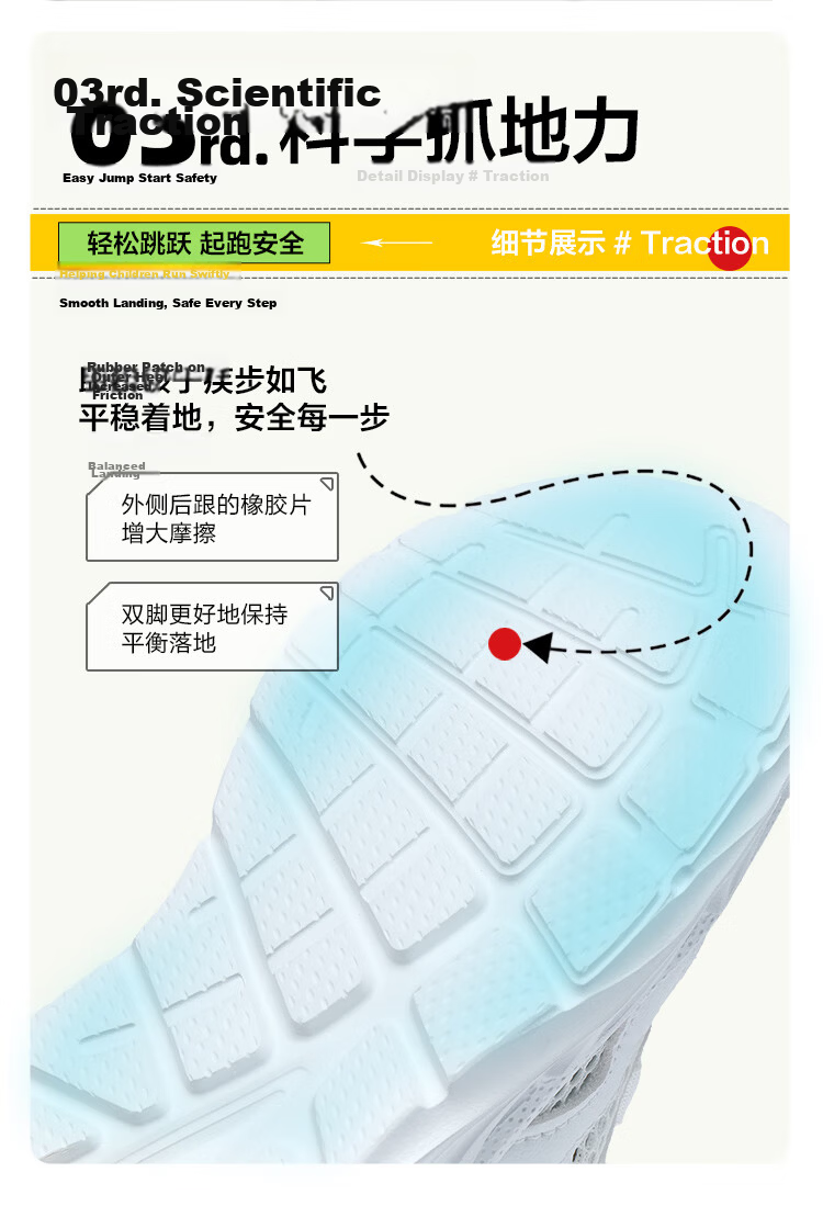 ABC KIDS Children's Sports Shoes Boys and Girls Outdoor Spring Summer White Sneakers Breathable Running Shoes Single Mesh Size 33 5