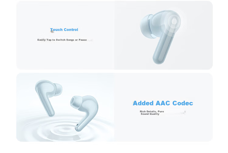 MI Redmi Buds 6 Youth Edition In-Ear Bluetooth Earphones 42dB Noise Cancellation Compatible with Android and Apple Phones Clear White 24