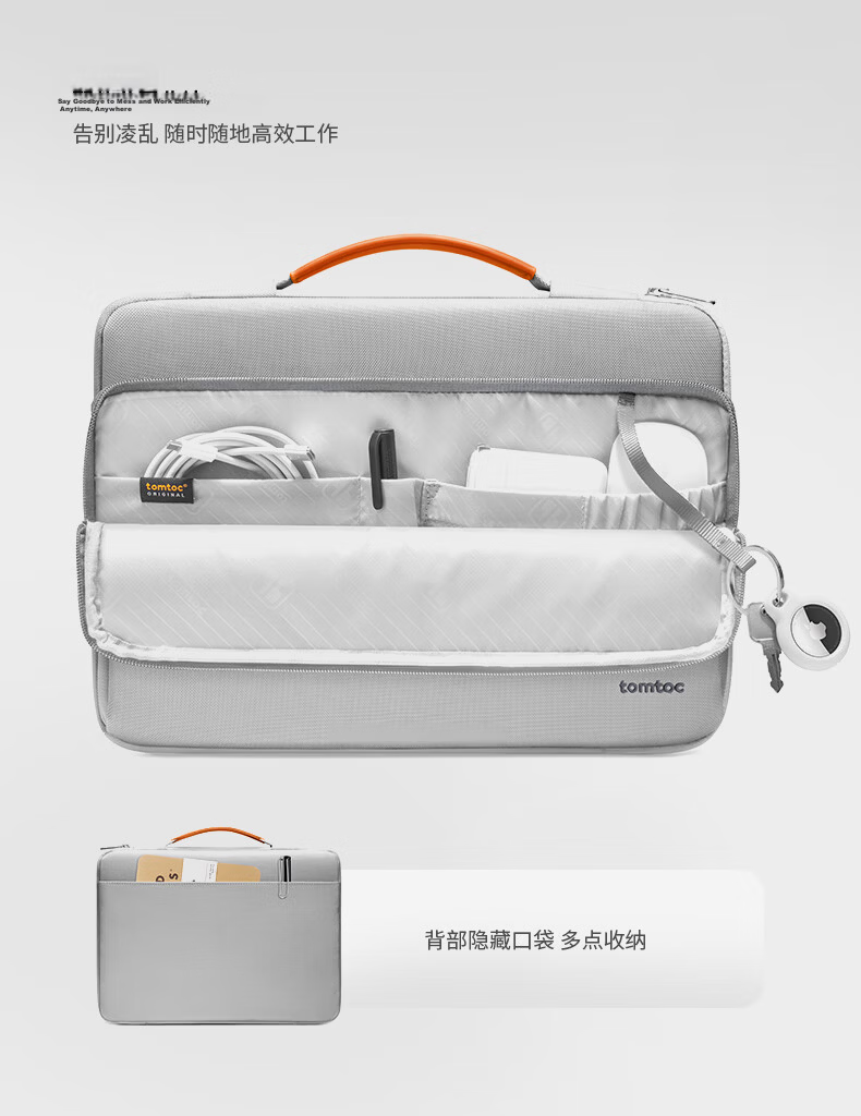 Tomtoc Laptop Bag Handheld Notebook Bag 16-Inch Business Bag Suitable for Men And Women, Compatible with Apple MacBook Pro 9