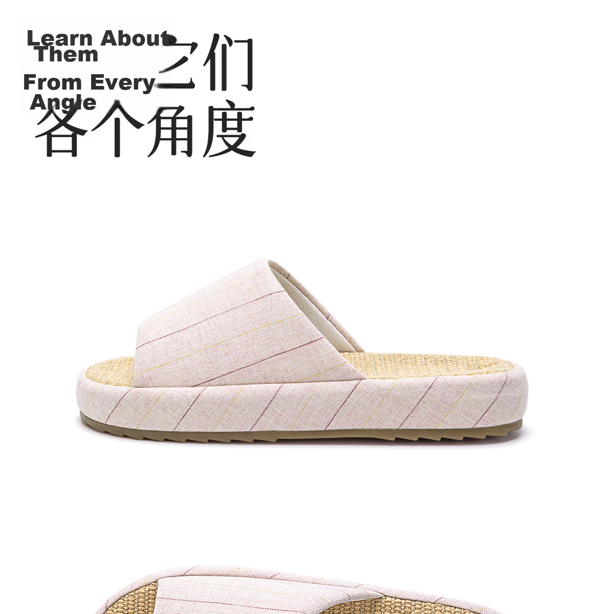 Lidani Thick Sole Linen Slippers with Beef Tendon Sole Indoor Home Wool Slippers 2026 New Rock Gray 42-43 21